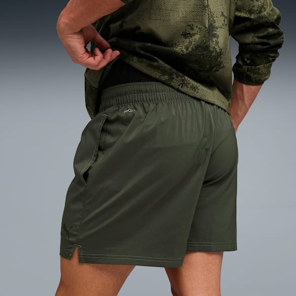Train All Day Men's 5" Woven Training Shorts, Dark Olive, extralarge-IND